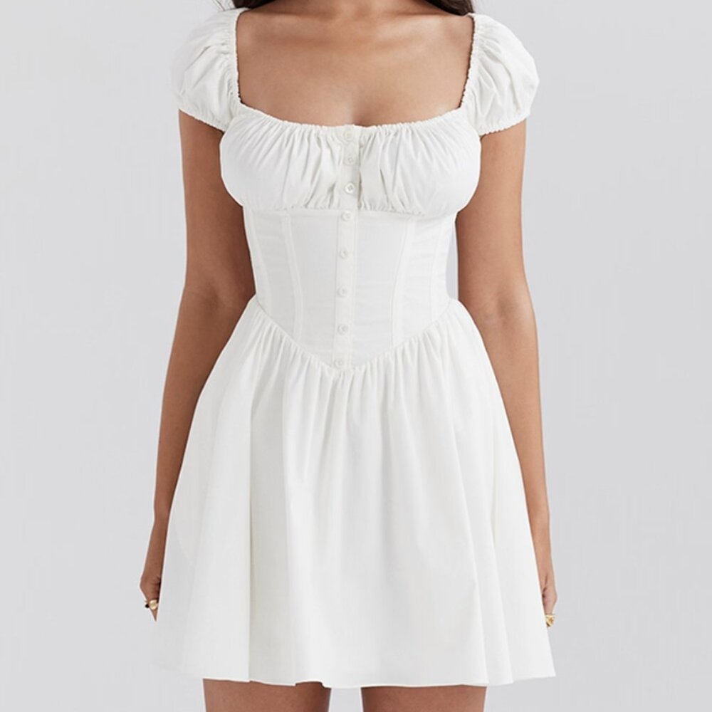house of cb nala dress size xs white